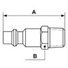 Embout fileté mâle ISO 6150B Prevost