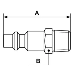Embout fileté mâle ISO 6150B Prevost