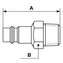 Embout fileté mâle profil européen 7.4 mm PREVOST