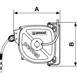 Enrouleur d'air comprimé 12m diamètre int 8 mm Raccord ESI - PREVOST DRF 0812ES