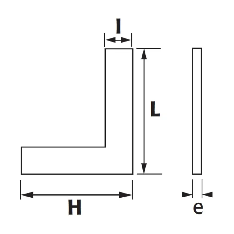 Equerre simple a 90° 200x130 MM precision classe 0 SAM - E3-200