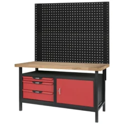 Etabli d'atelier 1m50 avec panneaux perforés KS Tools - 865.0140-A1