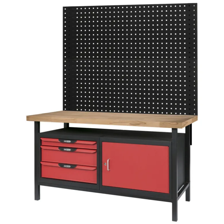 Etabli d'atelier 1m50 avec panneaux perforés KS Tools - 865.0140-A1