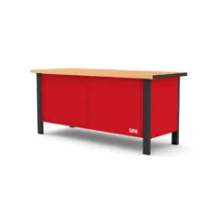Etabli ferme longueur 1,5 metres avec plateau bois SAM - Etab-150pbf