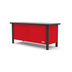 Etabli Ferme Longueur 2 Metres Avec Plateau Tole SAM Outillage - ETAB-200PTF