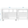 Etabli Mobile "Superb Workbench" 10Tiroirs Plan De Travail Bois Squad King Tony - 87SQ3410BABK