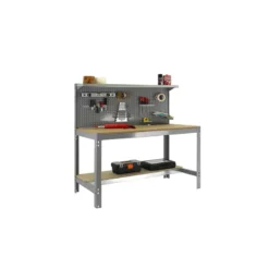 Etabli 3 niveaux + panneau perforé - SIMONWORK BT3 1500 - 1445 x 1510 x 610 mm SIMONRACK 8435104946886