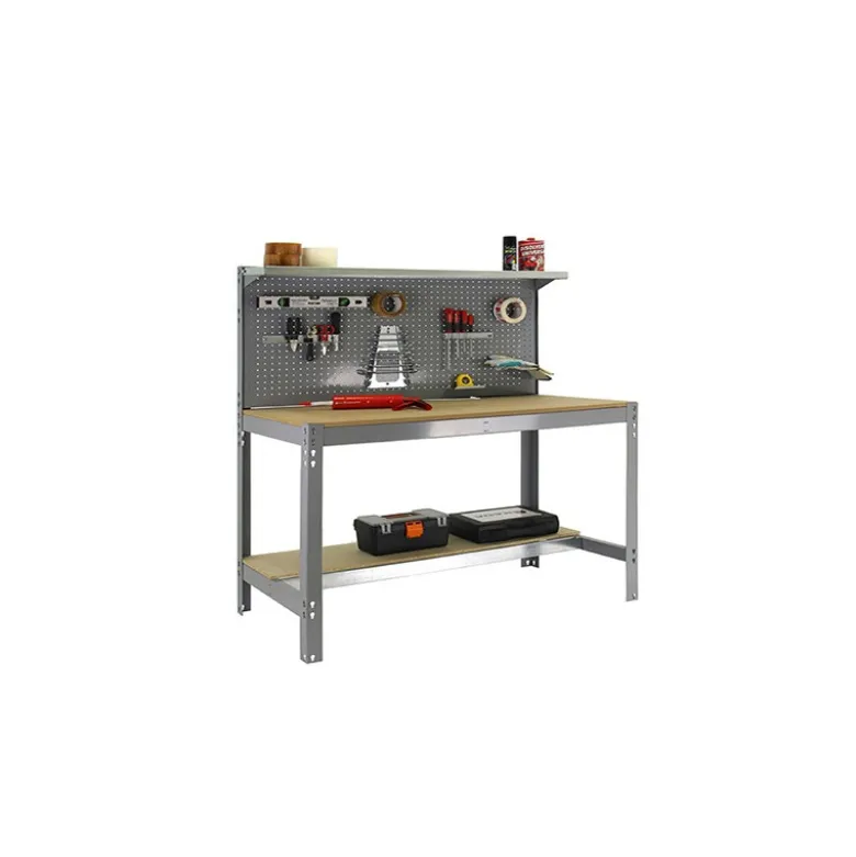 Etabli 3 niveaux + panneau perforé - SIMONWORK BT3 1200 - 1445 x 1210 x 610 mm SIMONRACK 8435104946879