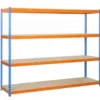 Etagère métallique 4 niveaux - 2000x1800x450 - 400kg - ECOFORTE CHIPBOARD EF-1804-4 / SIMONRACK 8435104921609