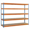 Etagère métallique 5 niveaux - 2000x2400x600 - 400kg - SIMONFORTE CHIPBOARD ST-2406-5 / SIMONRACK 8435104976234