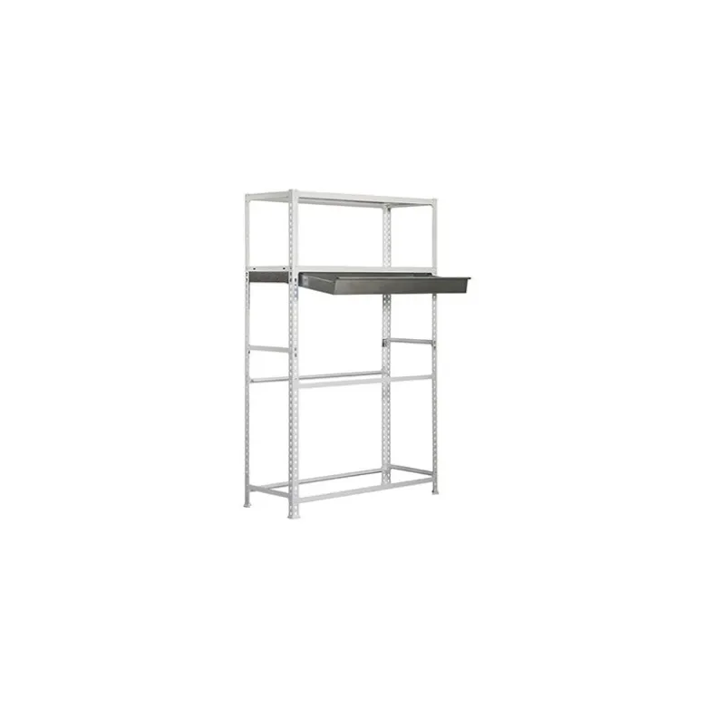 Etagère 4 niveaux + 1 tiroir 800kg - Kit SIMONRACING BOX PLUS 3/400 - 1000 x 2000 x 400 mm SIMONRACK 8435104944288