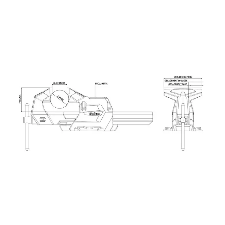 Etau Dolex Grande Capacité SERAK Ouverture 320 mm SERAK280