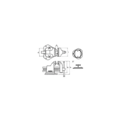 Etau Dolex Ouverture 185 mm Serre-tubes Base Tournante Série 40 - 47 T 47T