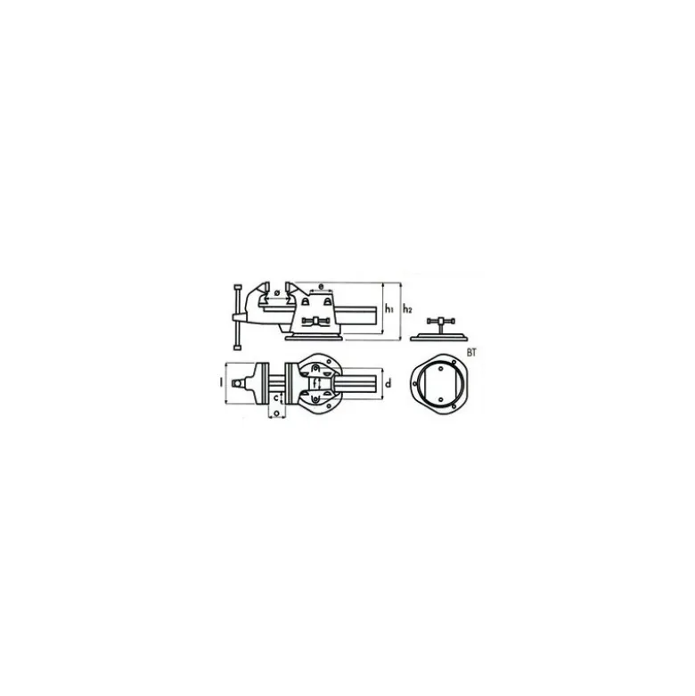 Etau Dolex Ouverture 240 mm Serre-tubes Base Tournante Série 80 - 88 T 88T