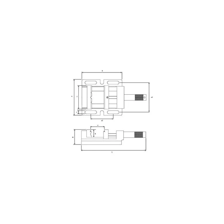 Etau Dolex Ouverture 100 mm Série 310, entraxe de fixation 92 325