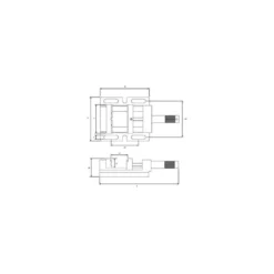 Etau Dolex Ouverture 100 mm Série 310 + 325, entraxe de fixation 96 315