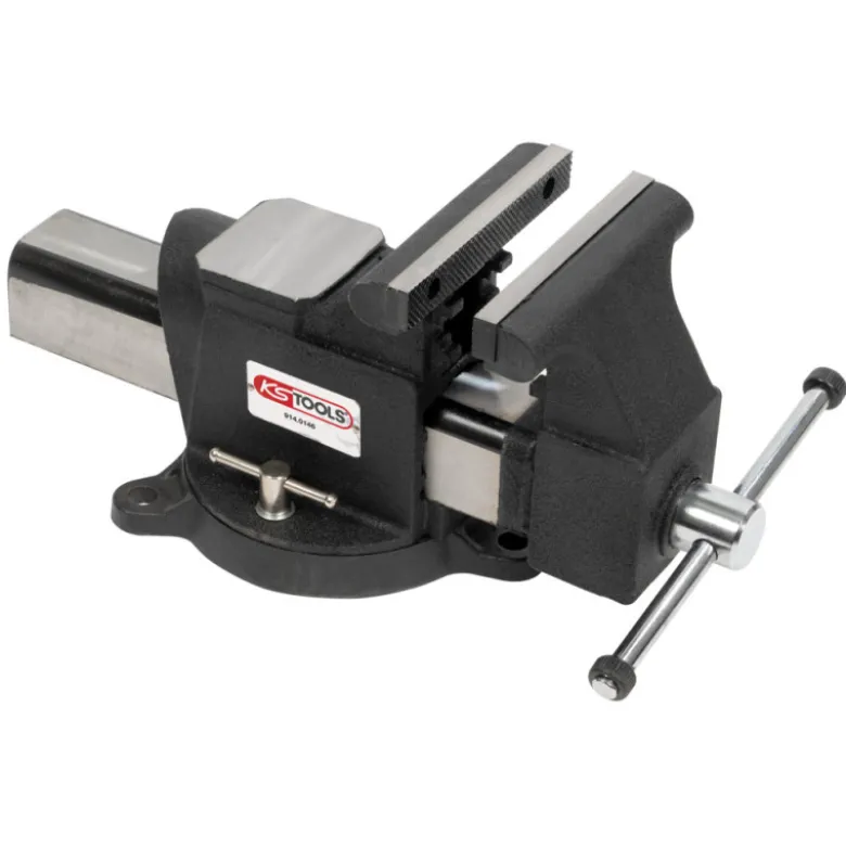 Etau à mors parallèles en acier trempé ouverture 170mm KS TOOLS 914.0146
