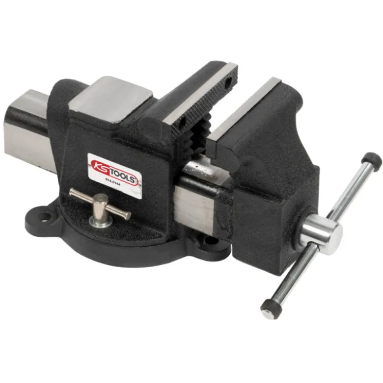 Etaux à mors parallèles en acier trempé ouverture 110mm KS TOOLS 914.0144