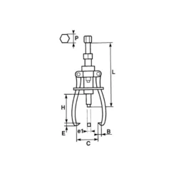 Extracteur A Vis A Pas Differentiel - Crochets Larges Plats SAM Outillage - 485-1