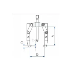 Extracteur 2 Bras Pour Micro Extraction 53mm - 1T SAM Outillage - EX-453N