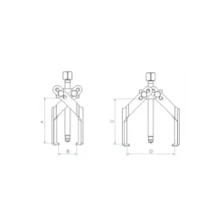 Extracteur 2 Bras Pour Petite Mécanique - 2T 80 à 125mm SAM Outillage - EX-904N