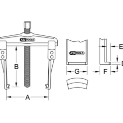 Extracteurs à 2 griffes KS TOOLS 700.1320