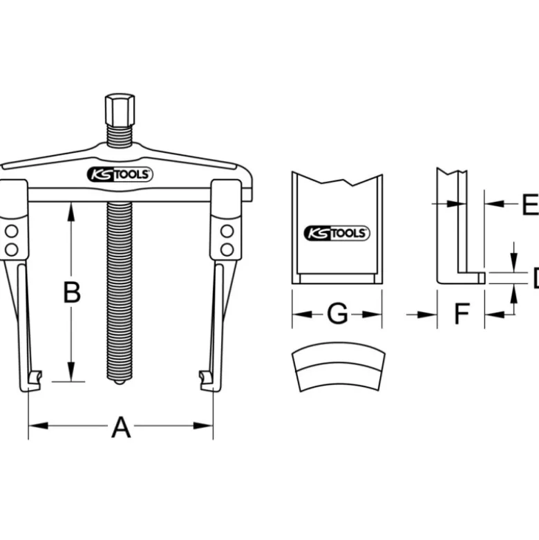 Extracteurs à 2 griffes KS TOOLS 700.1320