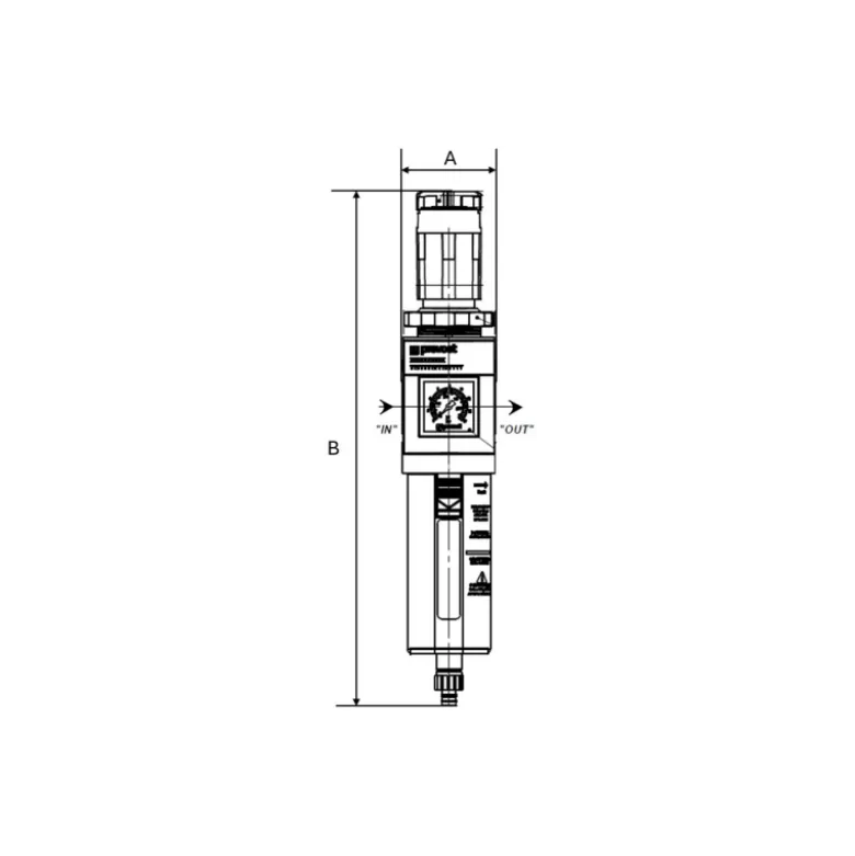 Filtre régulateur G3/8" 550L/min avec raccord ES107 8.5Bar PREVOST - ATU M2585102ES