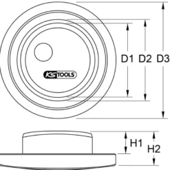 Flasque de montage Ø 83 mm pour palier de roue d'essieu arrière Volvo FM KS TOOLS 460.3995