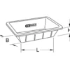Gamatte caoutchouc - 25L - 600x400x160 KS TOOLS 140.0044