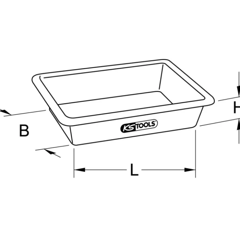 Gamatte plastique - 13L - 460x320x150 KS TOOLS 140.0041