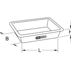 Gamatte plastique - 25L - 600x400x160 KS TOOLS 140.0042
