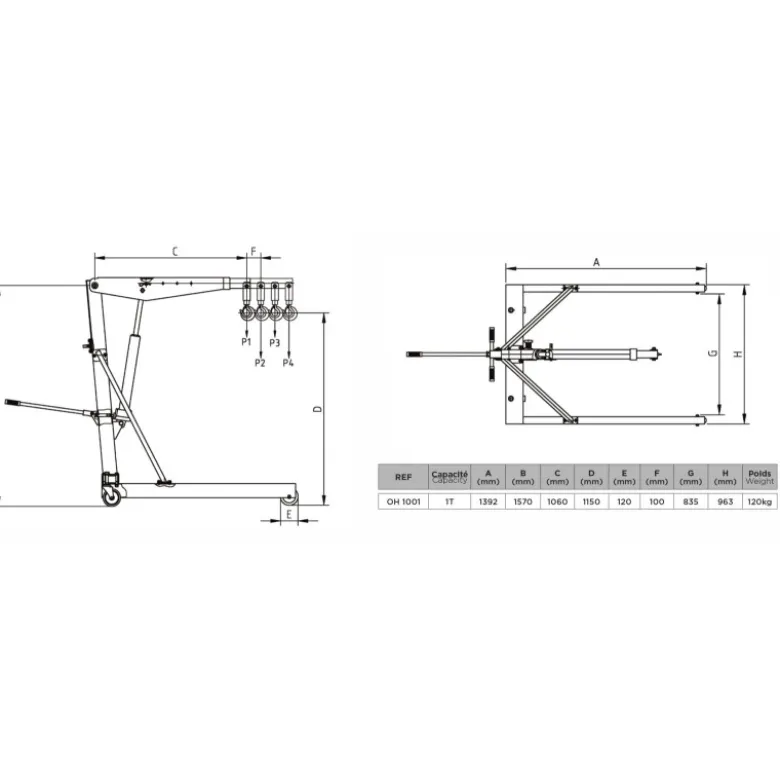 Grue mobile 1t CLAS OH 1001
