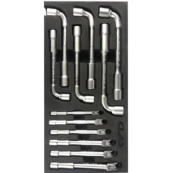 Insert cles a pipe 6 pans 8-19mm (12 pcs) CLAS OS 5399
