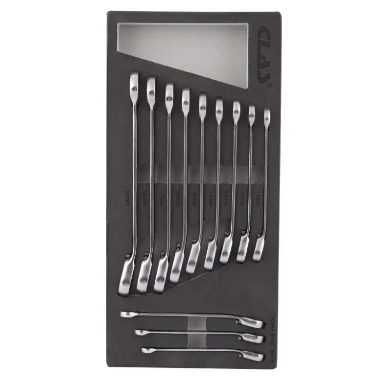Insert cles mixtes a cliquet reversible 8-19mm (12 pcs) CLAS OS 4020