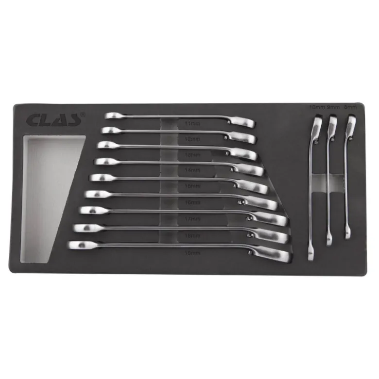 Insert cles mixtes a cliquet reversible 8-19mm (12 pcs) CLAS OS 4020