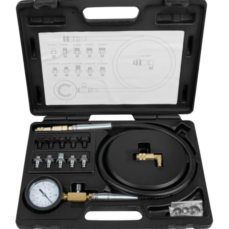 Jauge de pression d'huile avec adaptateur KS TOOLS 150.1920