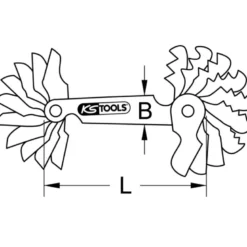 Jauge à filetage métrique KS TOOLS 301.0095