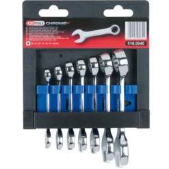 Jeu 7 Clés mixtes COURTE KS TOOLS CHROMEplus finition polie 518.0040