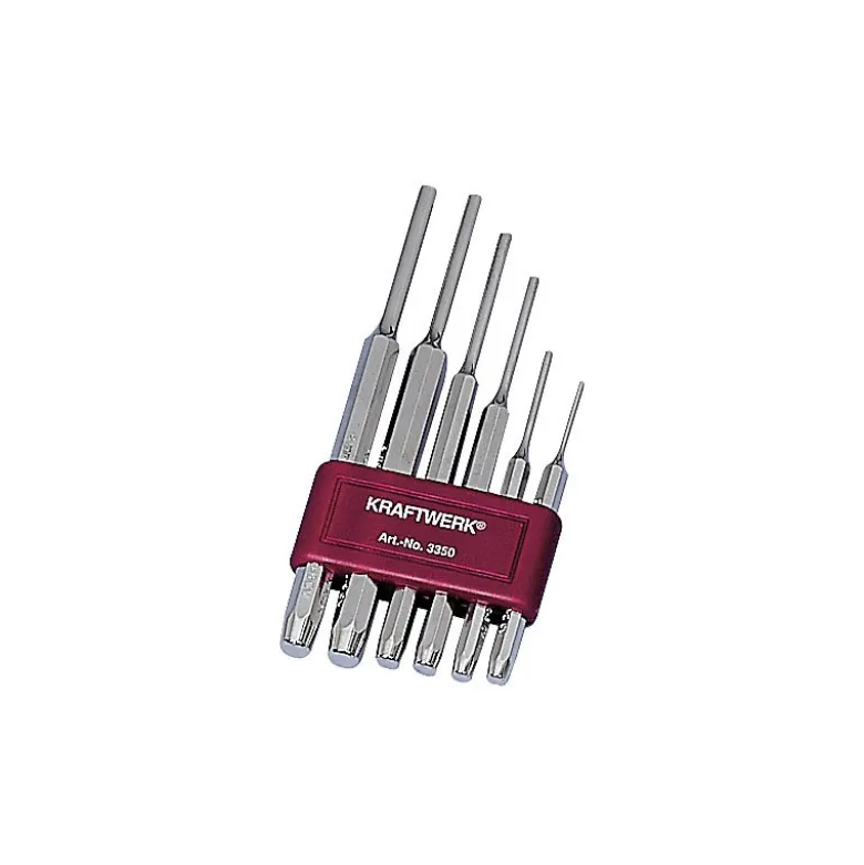 Jeu de 6 chasse-goupilles avec porte-outils KRAFTWERK 3350