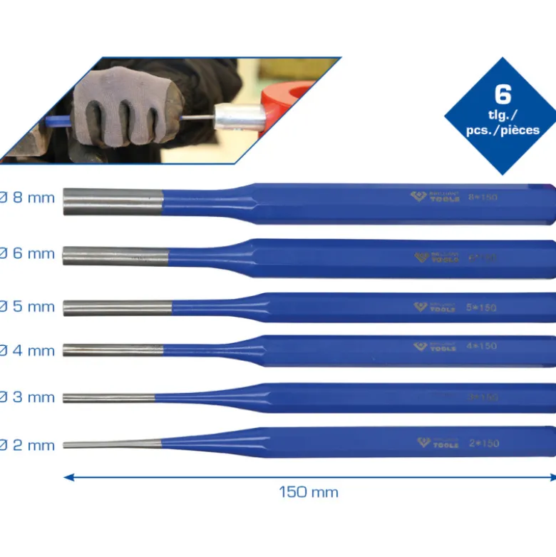 Jeu de chasse-goupilles 6 pcs BRILLIANT TOOLS - BT085006