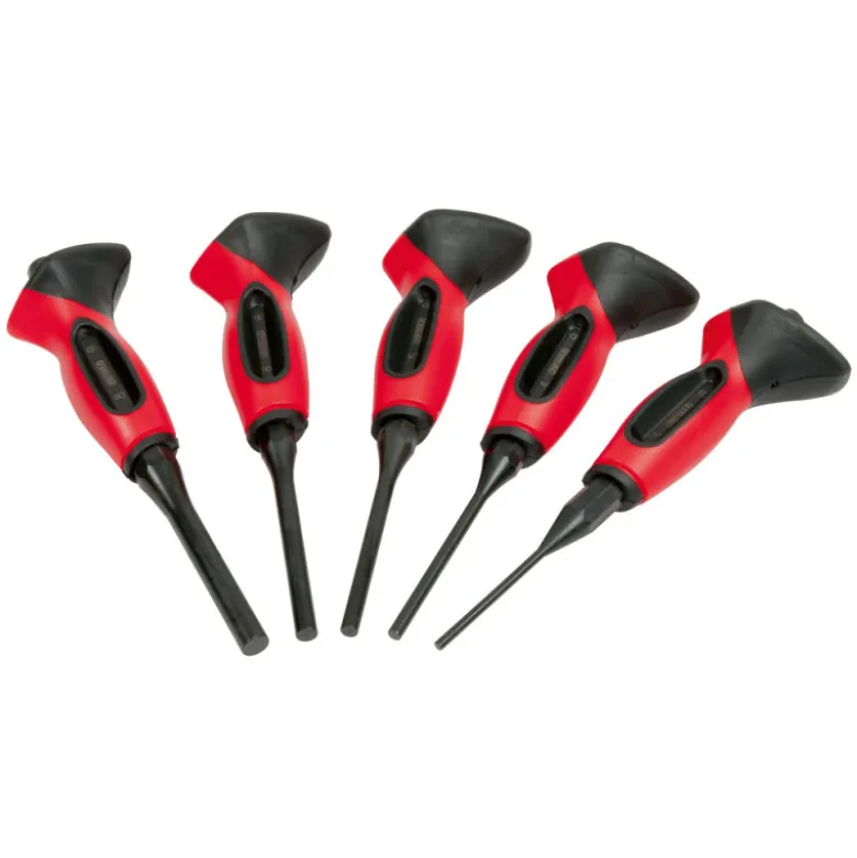 Jeu de chasse goupilles à poignée bi matière 5 pièces KS TOOLS 156.0221