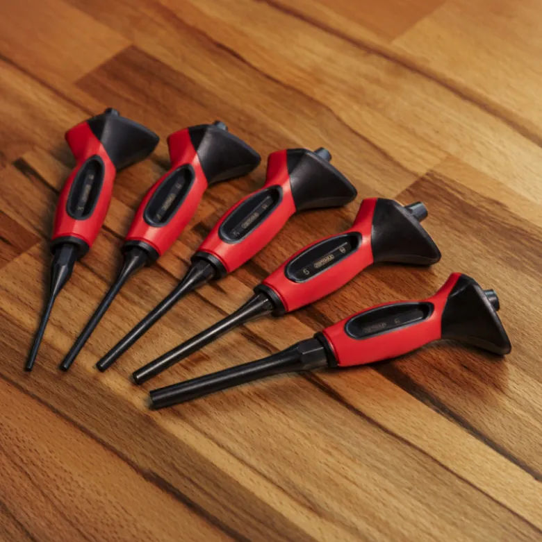 Jeu de chasse goupilles à poignée bi matière 5 pièces KS TOOLS 156.0221