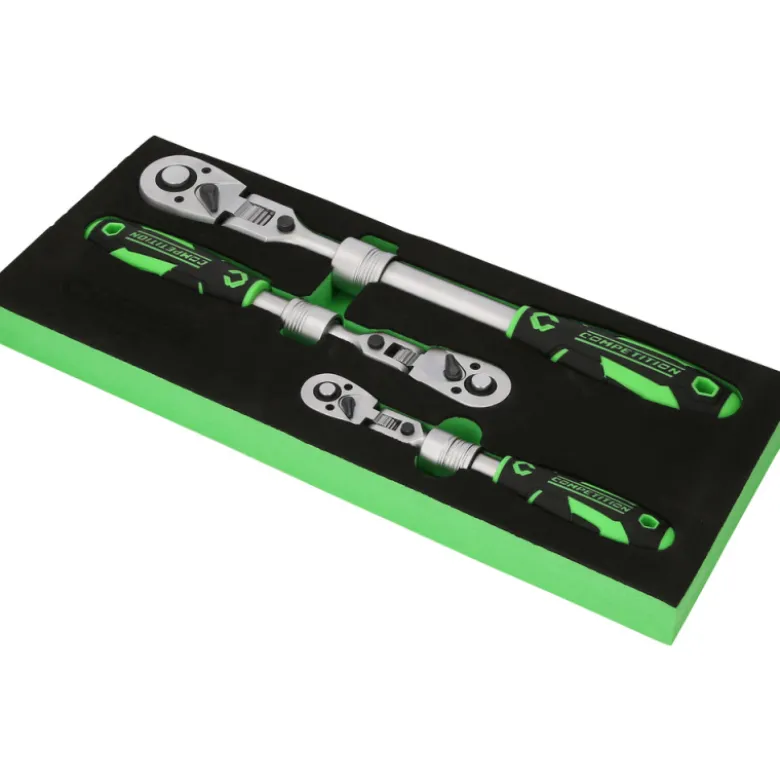 Jeu de cliquets télescopiques 3pcs 1/4"+3/8"+1/2" COMPETITION - 512.0103