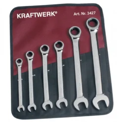 Jeu de clés combinée à cliquet 6 pièces KRAFTWERK 3427