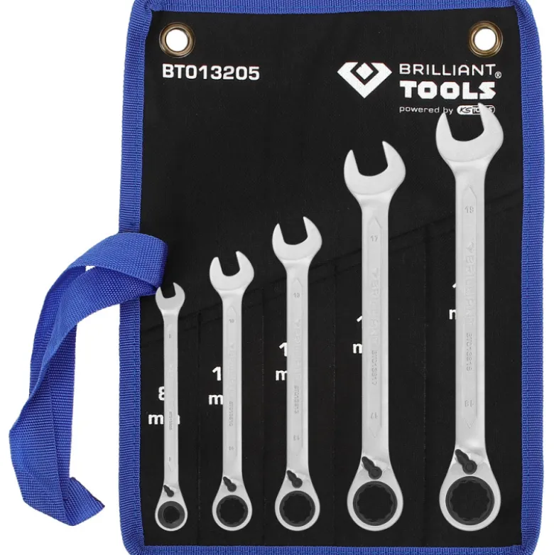 Jeu de clés mixtes à cliquet réversible 6-32 mm BRILLIANT TOOLS