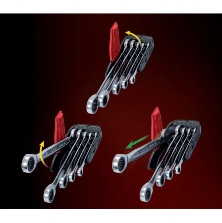 Jeu de 5 Clés mixtes à cliquet réversible Duo GEARplus KS TOOLS 503.5905