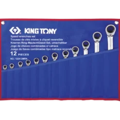 Jeu De 12 Clés Mixtes À Cliquet Réversible 8-15-17-19-22-24Mm King Tony - 122A12MRN
