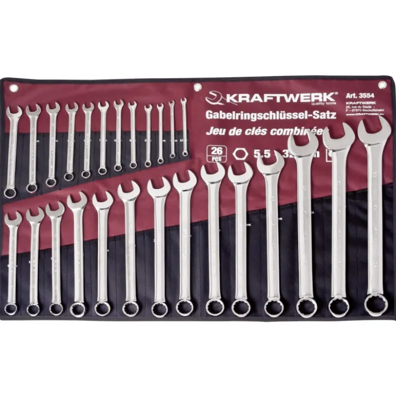 Jeu de 26 clés mixtes 5,5 à 32 mm Kraftwerk 3554R