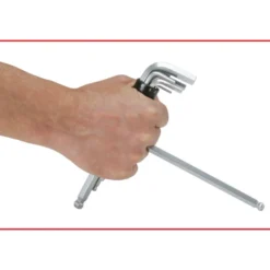 Jeu de 8 clés mâles 6 pans à tête sphérique longues KS TOOLS - Dimension: 2 - 2,5 - 3 - 4 - 5 - 6 - 8 - 10 mm 151.2100